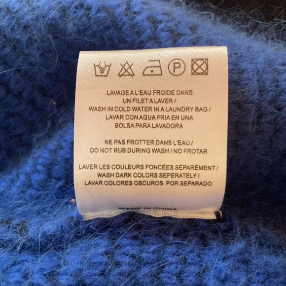 Sandro Système Cobalt Blue Angora Sweater - Picture 6 of 11